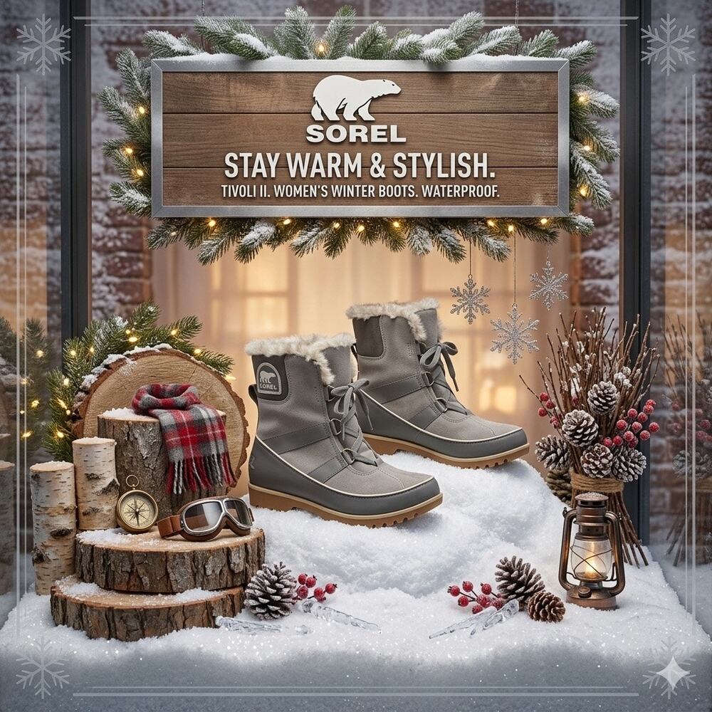 Sorel Tivoli II Waterproof Winter Boots Grey Suede Faux Fur Women's 11